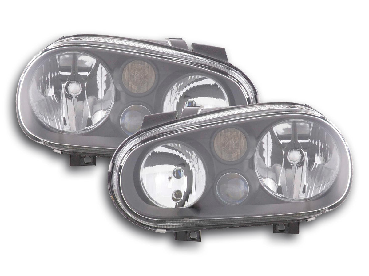 Scheinwerfer Set VW Golf 4 Typ 1J 98-03 schwarz Scheinwerfer Set VW Golf 4 Typ 1J 98-03 schwarz